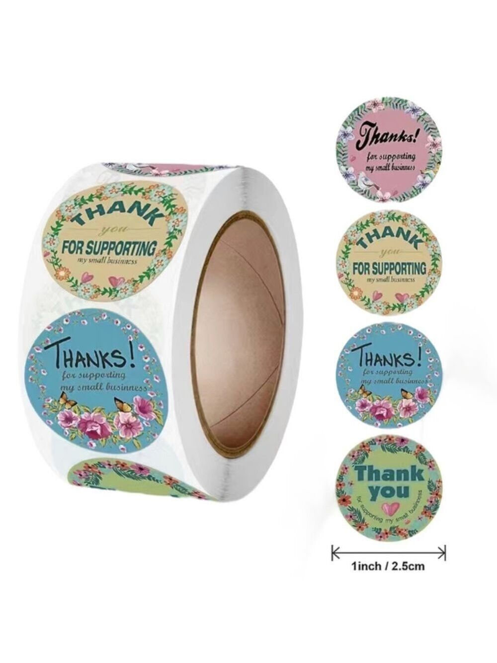 500 Roll Thank You for supporting Stickers 1” Round PRICE IS FIRM